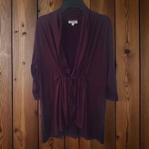 Prescott New York Womens Deep Purple Knit Top